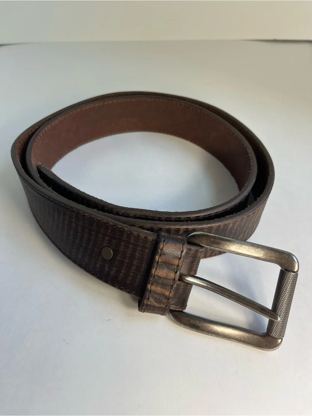 Justin Men's 44 Brown Bomber Western Work Belt C11745 Removable Buckle